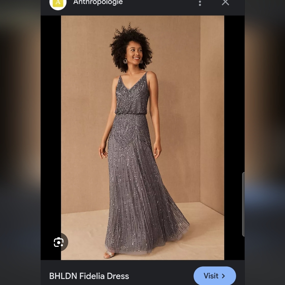 NWT Anthropologie BHLDN Fidelia Beaded Maxi Dress size 12